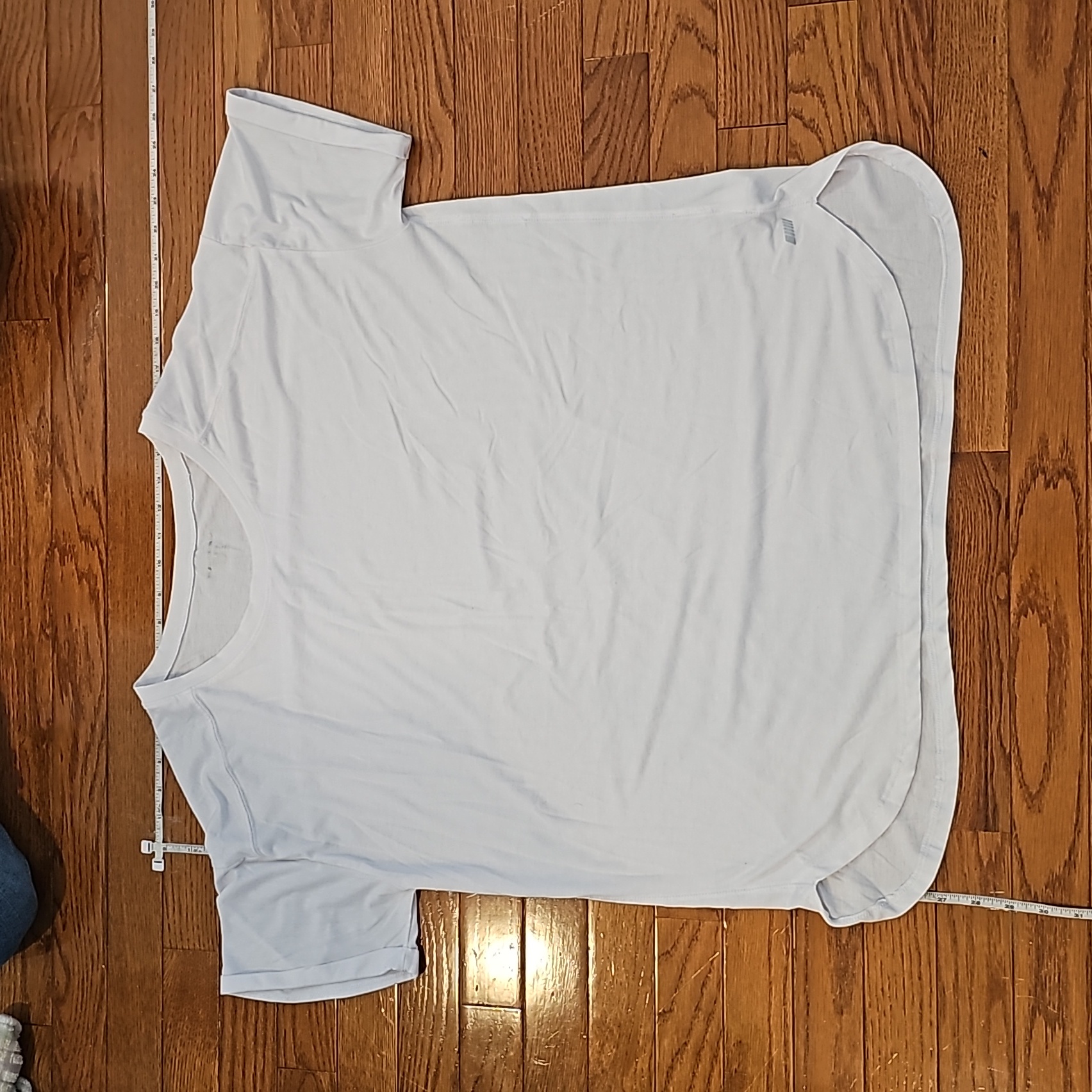 White Classic Tee Cuffed Sleeve